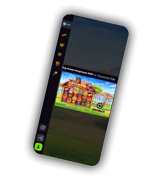 Drakaris Casino mobile app screen with account, bonuses and games